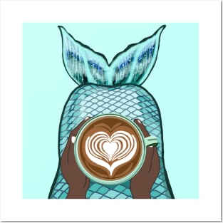 African Mermaid Mocha Posters and Art